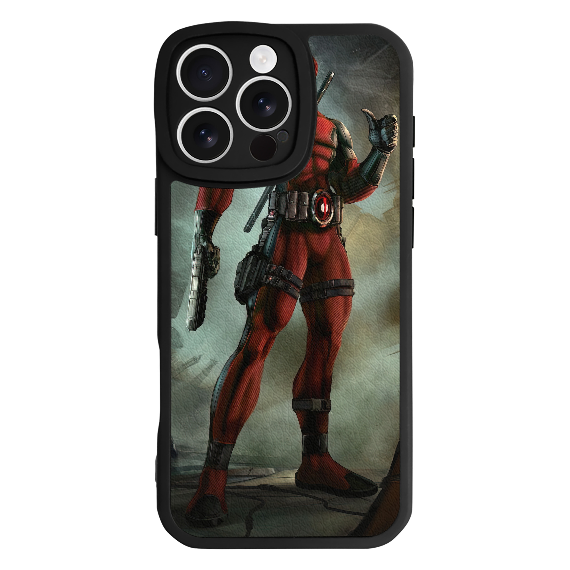 （画像用） Deadpool デッドプール 【iPhone 16シリーズ対応】シリコンスマホケース（レザー調） 材質：シリコン